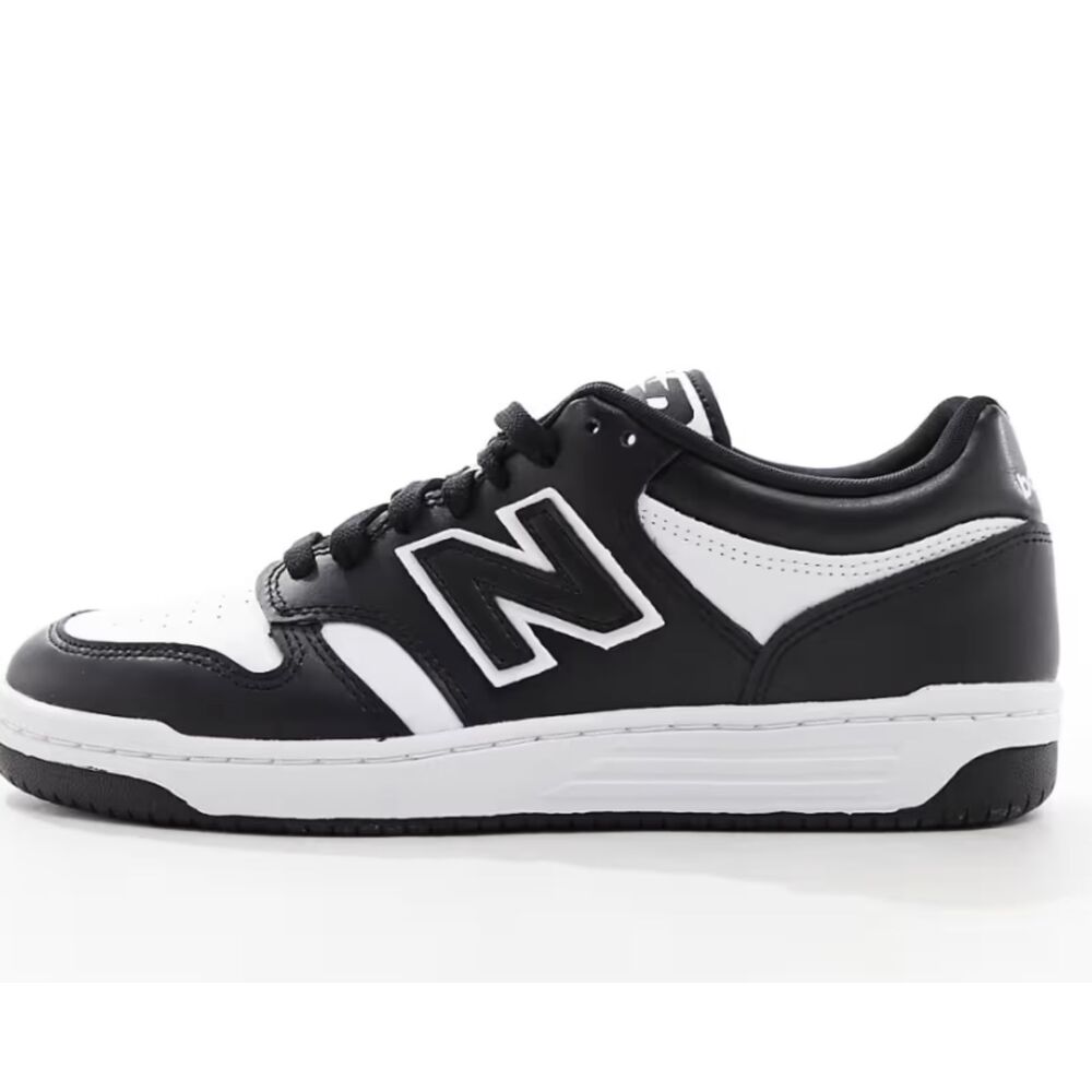 New Balance 480  Black and White Sneakers